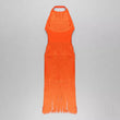 New Bodycon Long Bandage Tassel dress