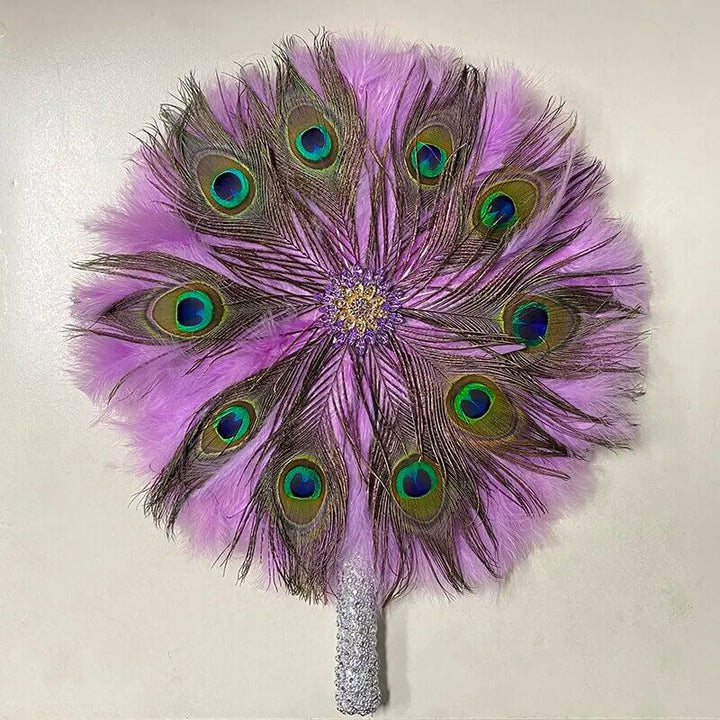 Luxurious Handmade Feather Hand Fan