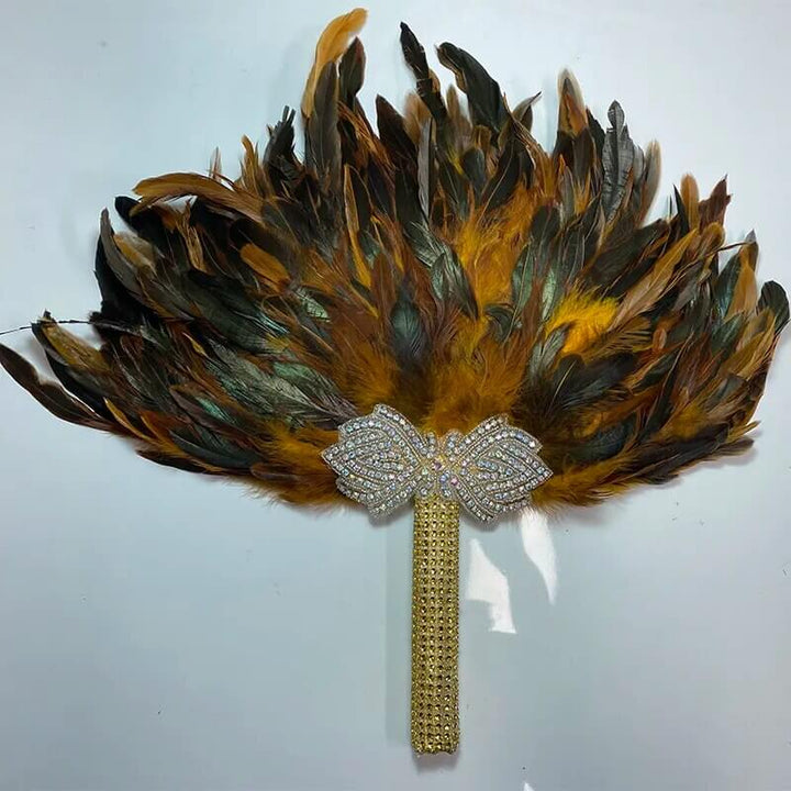 Luxurious Handmade Feather Hand Fan