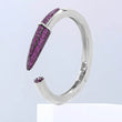 Trendy Cubic Zircon Crystal  Pencil cuff Bangle