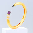 Trendy Cubic Zircon Crystal  Pencil cuff Bangle