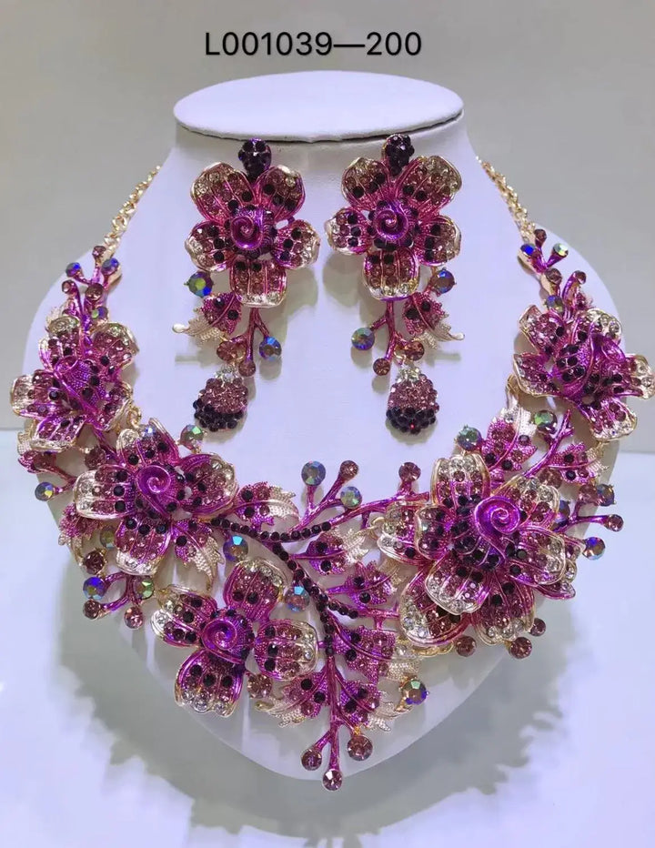 Elegant Flowers Bridal Jewelry Sets