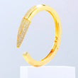 Trendy Cubic Zircon Crystal  Pencil cuff Bangle