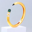 Trendy Cubic Zircon Crystal  Pencil cuff Bangle