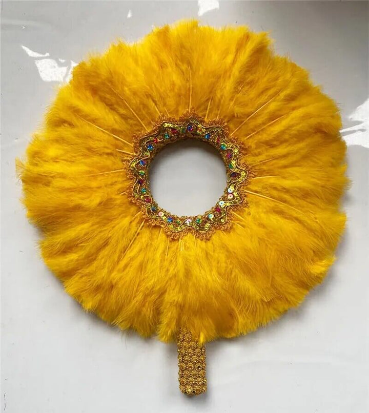 Luxurious Handmade Feather Hand Fan