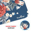 WT020 Custom Eco-Friendly 3mm Yoga Mat Nature Rubber with Blue Rose Flower Design Pilate Gym Exercise Suede Mat Stock Available