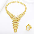 Italian Gold Plated  Two Tone Luxury Jewelry set