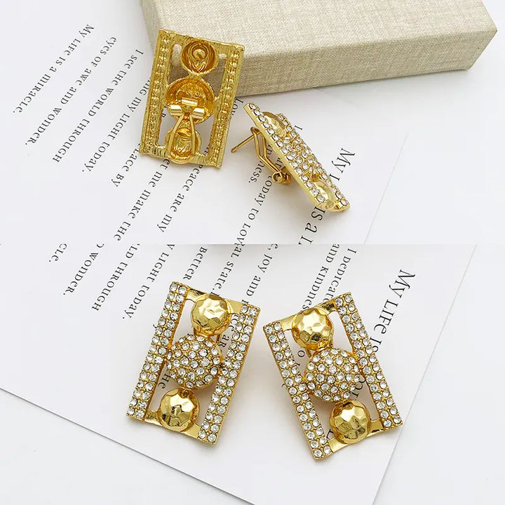 Dubai 18K Gold Plated Jewelry Set For Women Italian Design