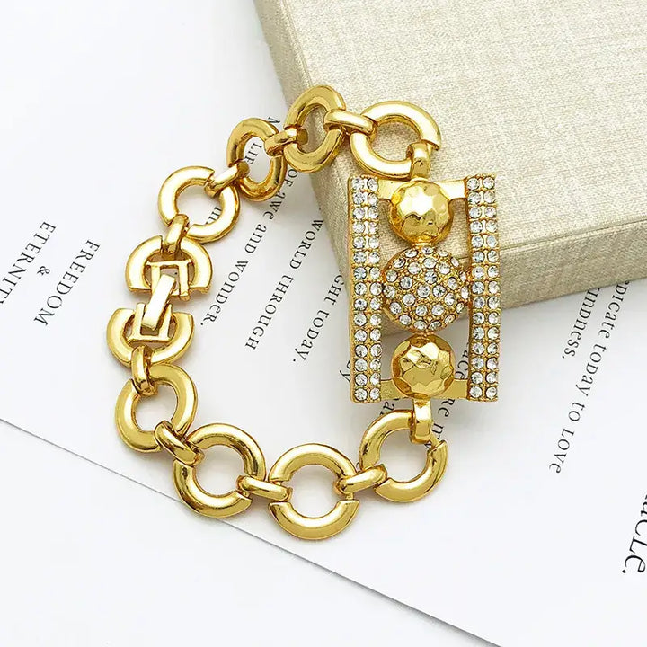 Dubai 18K Gold Plated Jewelry Set For Women Italian Design