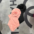 Three-Dimensional Large Flower Single Shoulder Jumpsuit Bodysuits