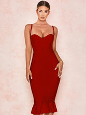 Sexy Spaghetti Strap Mermaid Bodycon Dress