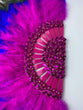 Promotion Price Feather Hand Fan Handmade Orange Bride African Dance Lace Feather Fans for Wedding Party Gift Dropshipping