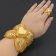 Cuff Bangles with Rings Wedding Banquet