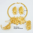 Dubai Big Flower Jewelry Set Fashionable African Necklace