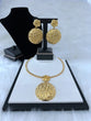 Women Necklce Earring 2 Pcs Jewelry Set Large Pendant Gold Plated Luxury Nigeria Dubai Gold Color Jewelry Sets For Women
