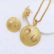 European Elegant Earring For Woman Round  Jewelry Set