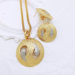 European Elegant Earring For Woman Round  Jewelry Set