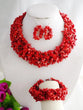 elegant coral jewelry set