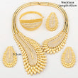 Italy Fashion Angel Feather  Gold Color Jewelry Set For Women