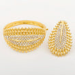 Italy Fashion Angel Feather  Gold Color Jewelry Set For Women
