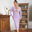 Bandages Sexy Hollow Out Bodycon Elegant Dresses