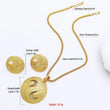 European Elegant Earring For Woman Round  Jewelry Set