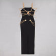 Beading Bandages Chain Spaghetti Strap Dresses