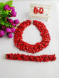 elegant coral jewelry set