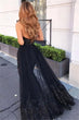 Handmade Lace Embroidery side split  Prom Dress