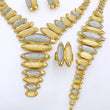 Italian Gold Plated  Two Tone Luxury Jewelry set