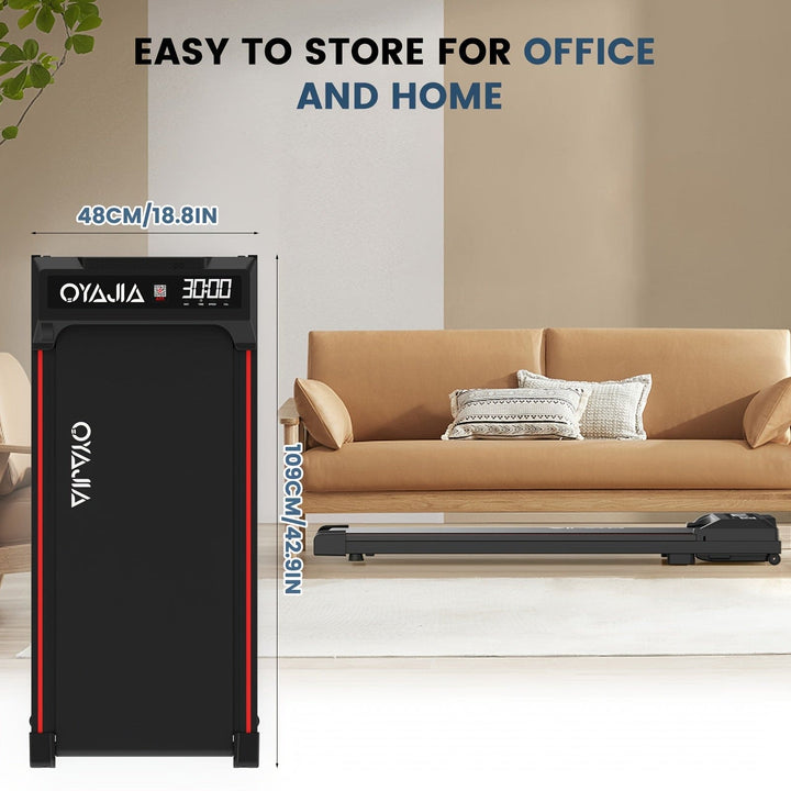 Upgraded Large-Size Home Walking Treadmill with Built-in Music & Multi-Function LED