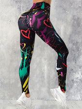 Women High Waist Gym Leggings Pocket Fitness Sports Running Ladies Colorful Yoga Pants