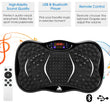 Power Vibration Plate Exercise Machine – 99 Levels & 10 Modes, Bluetooth, Remote ControlHome Fitness & Weight Loss Equipment | Full-Body Workout, Fat Burning & Muscle Toning