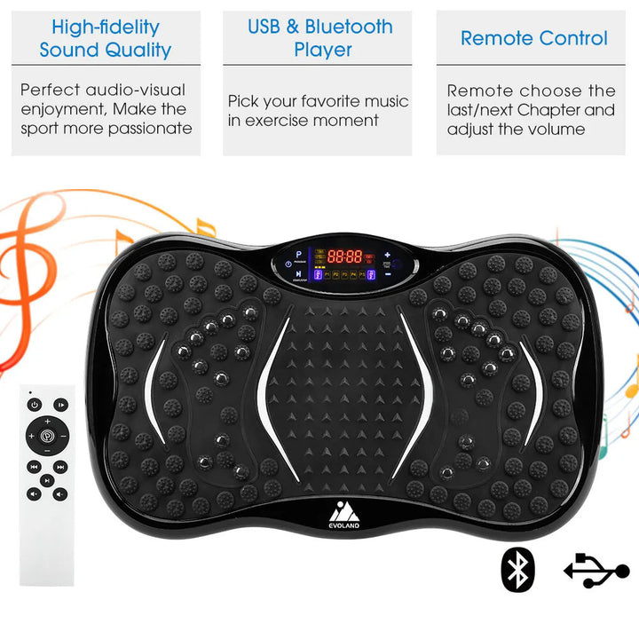 Power Vibration Plate Exercise Machine – 99 Levels & 10 Modes, Bluetooth, Remote ControlHome Fitness & Weight Loss Equipment | Full-Body Workout, Fat Burning & Muscle Toning