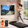 Upgraded Large-Size Home Walking Treadmill with Built-in Music & Multi-Function LED