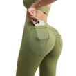 High Waist Hip Lift Yoga Pants With Pockets Women's Sports Fitness Trousers Leggings