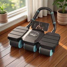 6-Wheels Abdominal Wheel Roller With 8 Elbow Supports And Automatic Rebound,