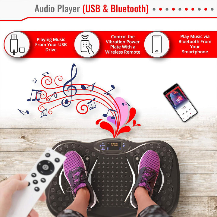 Power Vibration Plate Exercise Machine – 99 Levels & 10 Modes, Bluetooth, Remote ControlHome Fitness & Weight Loss Equipment | Full-Body Workout, Fat Burning & Muscle Toning