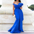 Women Slash Neck Short Sleeve Pearl maxi sexy  Dress